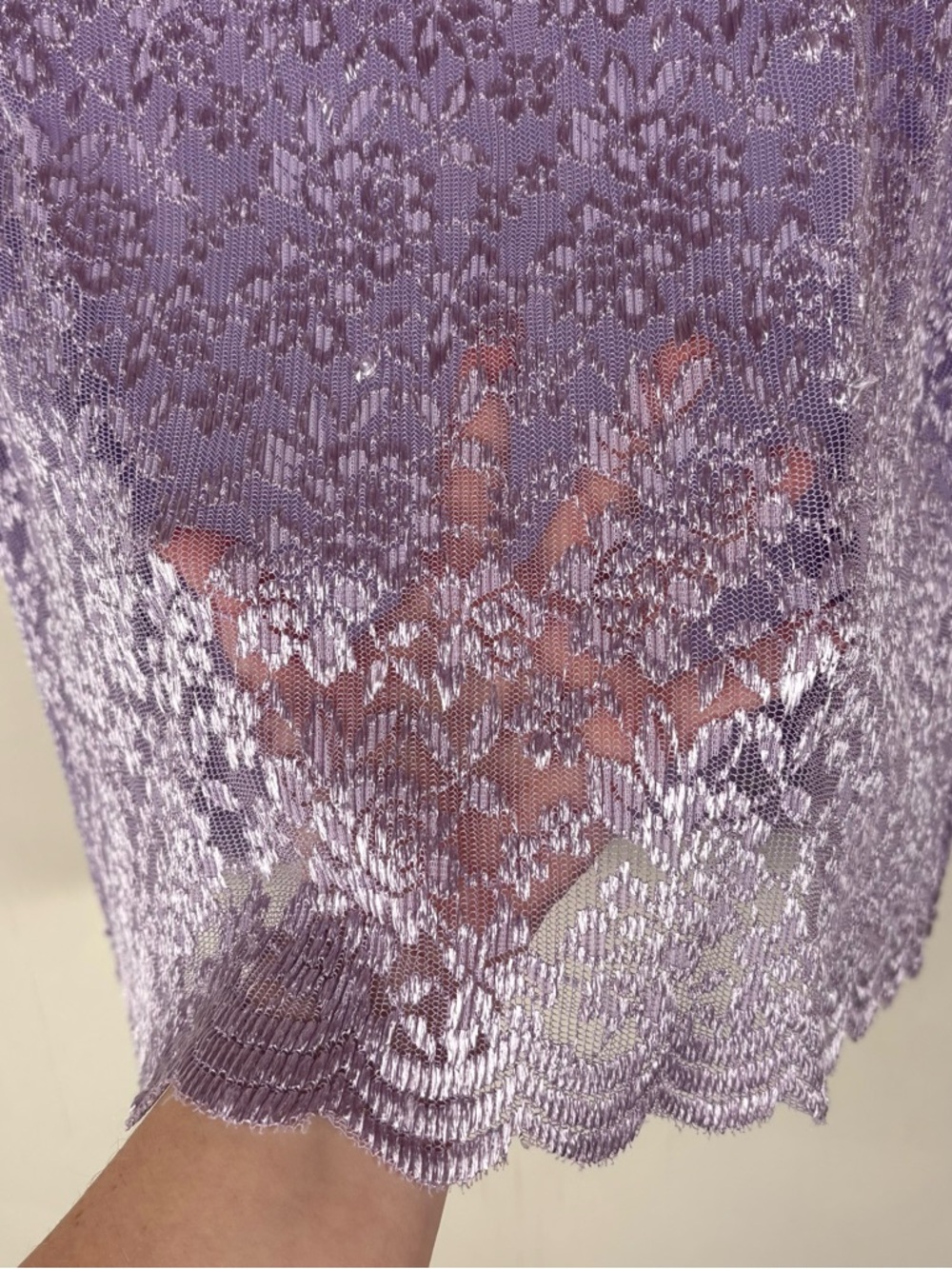 Vintage Blair Lavender Lilac Purple Coquette Lace Tank Top Lined 14PT Fairycore - Picture 4 of 10